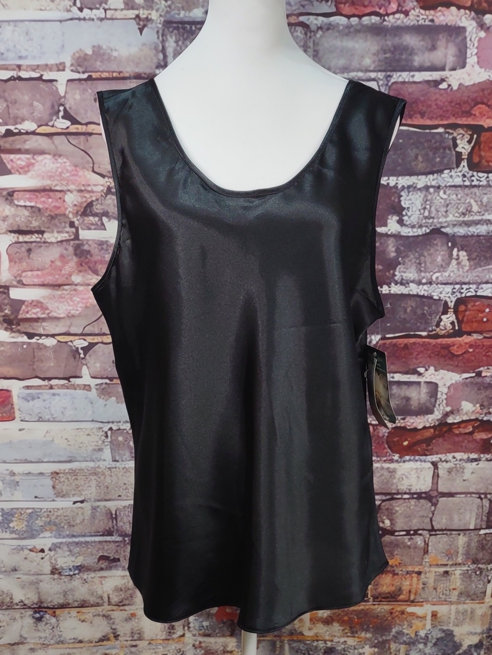 Satin Scoop Neck Camisole Tank